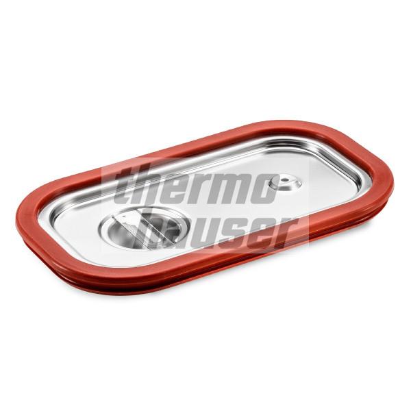 Push-in lid for GN 1/4 containers, stainless steel, with silicone seal