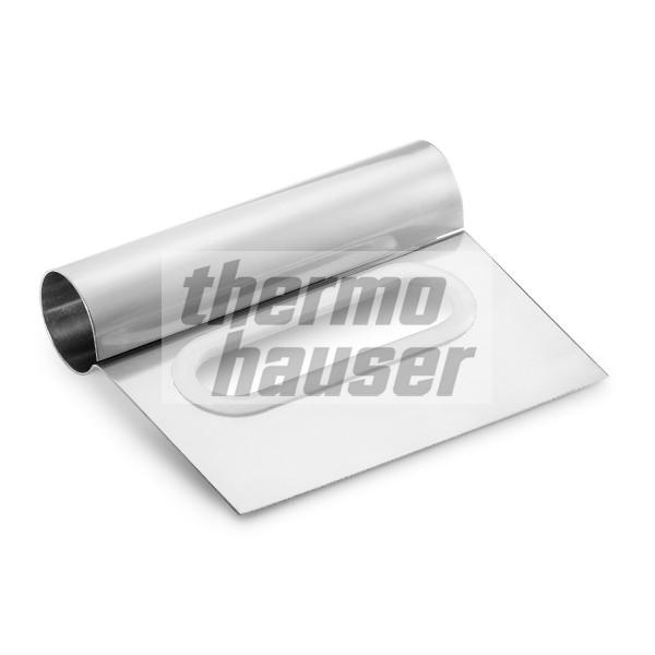 Dough cutter with round handle and hole, stainless steel