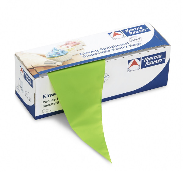 Disposable pastry bag MAXIMUM GRIP, with maximum outside grip, non-slip, green